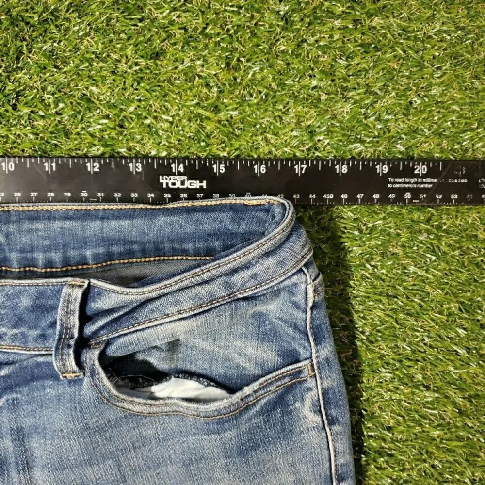 Maurices Womens sz XL Reg Jeans Mid Rise Dark Wash Faded Denim Skinny - Picture 9 of 9
